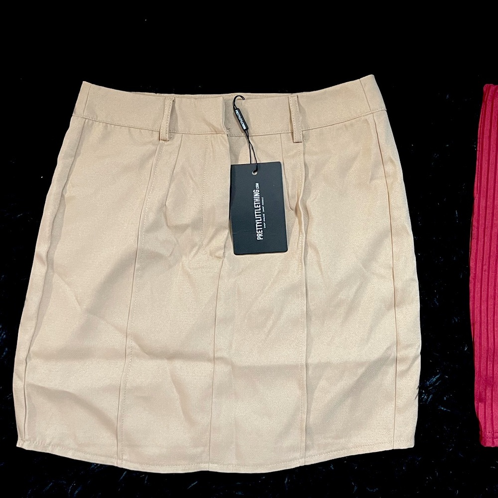 Prettylittlething Nude Skirt
